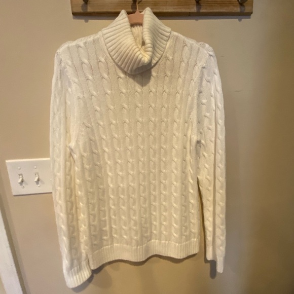 JEANNE PIERRE Sweaters - JEANNE PIERRE Cream Cowl Neck Sweater